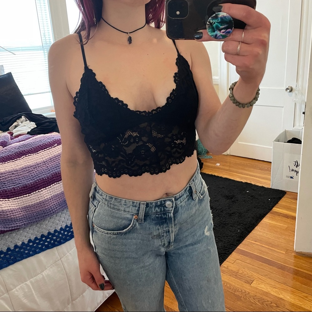 Black Zara Lacey Bralette